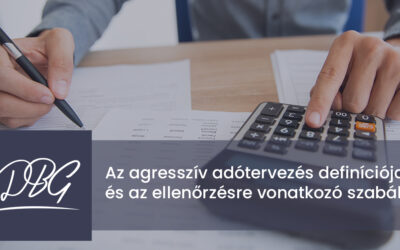 Az agresszív adótervezés definíciója és az ellenőrzésre vonatkozó szabályok